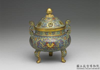 图片[2]-Copper incense burner in cloisonne enamels, Qing dynasty, Qianlong reign (1736-1795)-China Archive